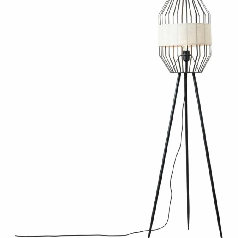 Lampes En Tissu-Luminaires Brilliant Lampadaire Brilliant-Leuchten Slope Noir, 1 lumière