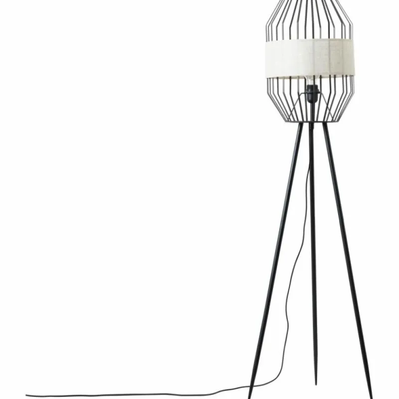 Lampes En Tissu-Luminaires Brilliant Lampadaire Brilliant-Leuchten Slope Noir, 1 lumière