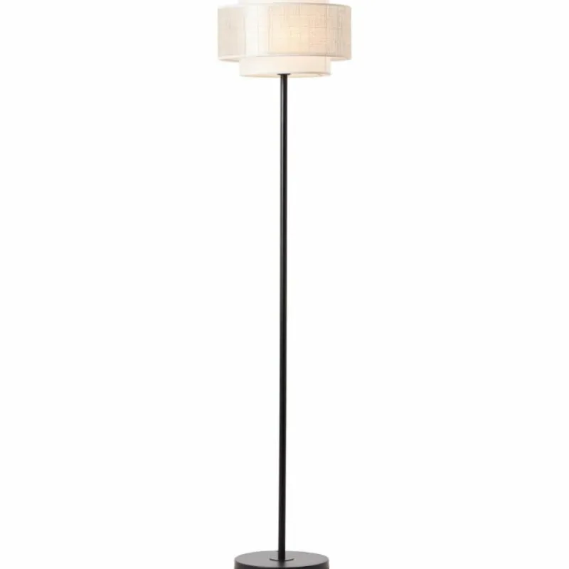 Lampes En Tissu-Luminaires Brilliant Lampadaire Brilliant-Leuchten Odar Noir, 1 lumière