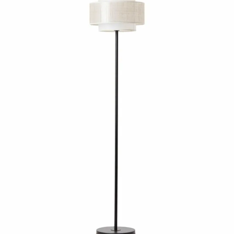 Lampes En Tissu-Luminaires Brilliant Lampadaire Brilliant-Leuchten Odar Noir, 1 lumière