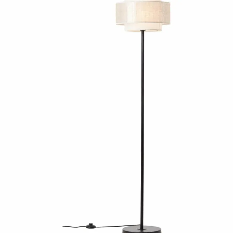 Lampes En Tissu-Luminaires Brilliant Lampadaire Brilliant-Leuchten Odar Noir, 1 lumière