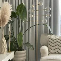 Lampes Dorées-By Rydéns Lampadaire By Rydens Avenue Or, 8 lumières