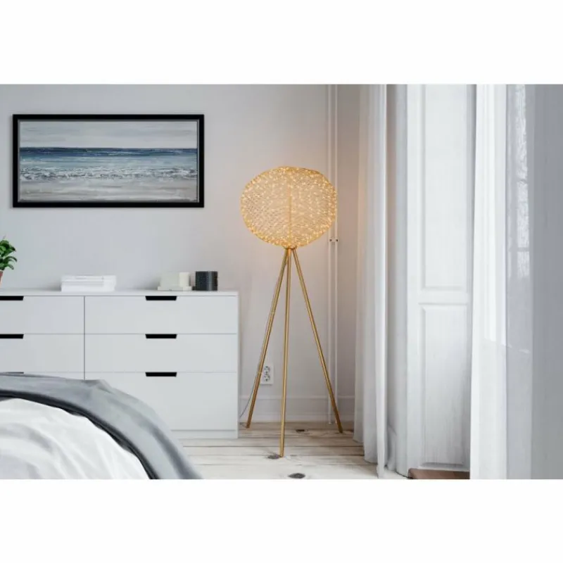 Lampes Dorées-By Rydéns Lampadaire By Rydens Hayden LED Or, 1 lumière