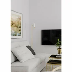 Lampes Dorées-By Rydéns Lampadaire By Rydens Pulse Or, Blanc, 1 lumière