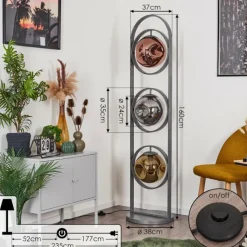 hofstein Lampadaire Cabreiro Anthracite, 1 lumière