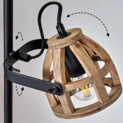 Lampes Vintages & Rétros-hofstein Lampadaire Cailara Noir, 2 lumières