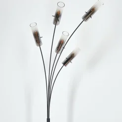 hofstein Lampadaire Caimitte Noir, 5 lumières