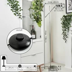 hofstein Lampadaire Camori Chrome, 1 lumière