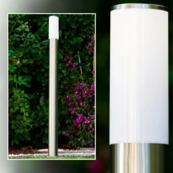 hofstein Lampadaire Caserta Acier inoxydable, 1 lumière