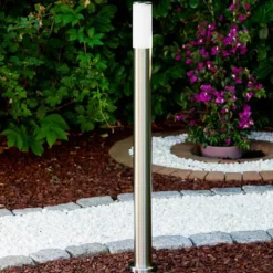 hofstein Lampadaire Caserta Acier inoxydable, 1 lumière