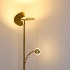 Luminaires Rustiques-hofstein Lampadaire Cazis LED Laiton, 1 lumière