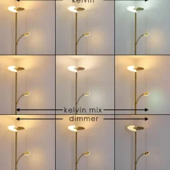 Luminaires Rustiques-hofstein Lampadaire Cazis LED Laiton, 1 lumière