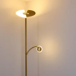 Luminaires Rustiques-hofstein Lampadaire Cazis LED Laiton, 1 lumière