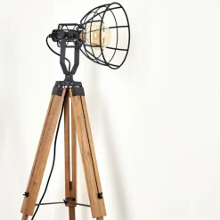 Luminaires Rustiques-hofstein Lampadaire Cetona Bois clair, 1 lumière