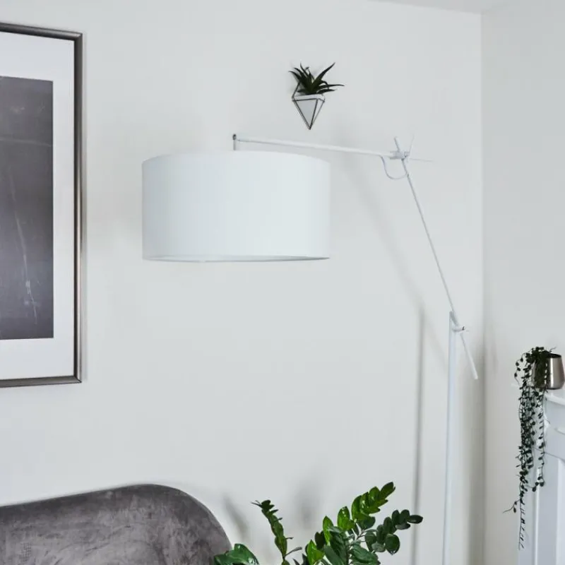 Lampes En Tissu-hofstein Lampadaire Chassagne Blanc, 1 lumière