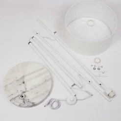 Lampes En Tissu-hofstein Lampadaire Chassagne Blanc, 1 lumière