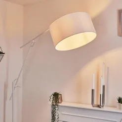 Lampes En Tissu-hofstein Lampadaire Chassagne Blanc, 1 lumière