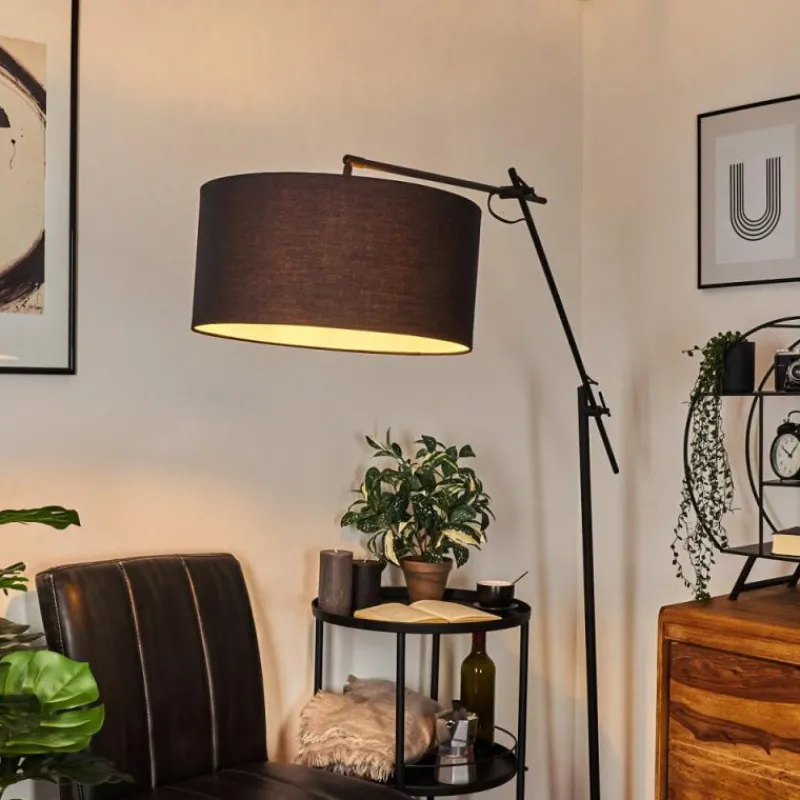 Lampes En Tissu-hofstein Lampadaire Chassagne Noir, 1 lumière