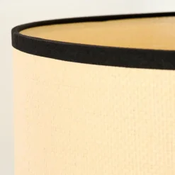 Lampes En Tissu-hofstein Lampadaire Chellas Écru, Noir, 1 lumière