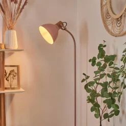 Luminaires Scandinaves-hofstein Lampadaire Chipou Rose, 1 lumière