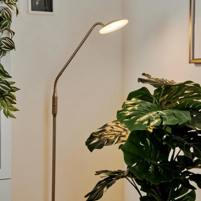 hofstein Lampadaire Chirep LED Nickel mat, 1 lumière* Lampadaires Et Lampes Sur Pied