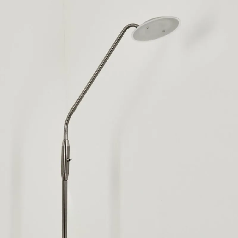 hofstein Lampadaire Chirep LED Nickel mat, 1 lumière* Lampadaires Et Lampes Sur Pied