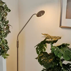 hofstein Lampadaire Chirep LED Nickel mat, 1 lumière* Lampadaires Et Lampes Sur Pied