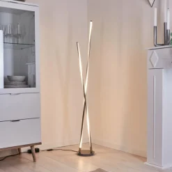 hofstein Lampadaire Concord LED Argenté, 1 lumière