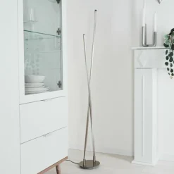 hofstein Lampadaire Concord LED Argenté, 1 lumière