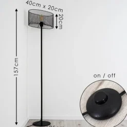 hofstein Lampadaire Conewago Noir, 1 lumière