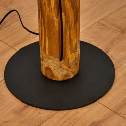 Lampes En Tissu-hofstein Lampadaire Continent Écru, Noir, 1 lumière