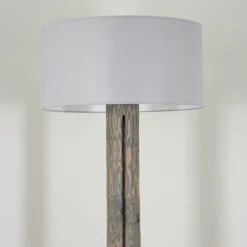 Lampes En Tissu-hofstein Lampadaire Continent Gris, Noir, 1 lumière