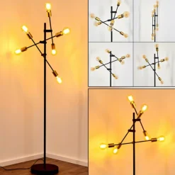 Lampes Dorées-hofstein Lampadaire Coppet Noir doré, 6 lumières