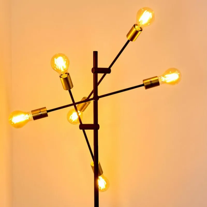 Lampes Dorées-hofstein Lampadaire Coppet Noir doré, 6 lumières