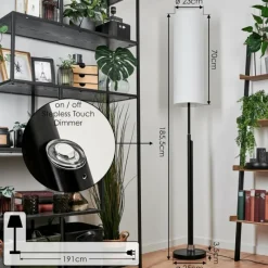 Lampes En Tissu-hofstein Lampadaire Coquimbito LED Noir, 1 lumière