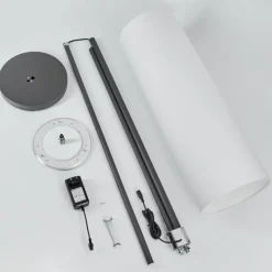 Lampes En Tissu-hofstein Lampadaire Coquimbito LED Noir, 2 lumières