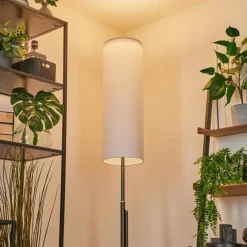 Lampes En Tissu-hofstein Lampadaire Coquimbito LED Nickel mat, 2 lumières