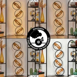 hofstein Lampadaire Cornol LED Écru, Noir, 1 lumière