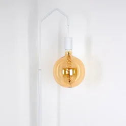 Lampes Industrielles-hofstein Lampadaire Cuyama Blanc, 1 lumière