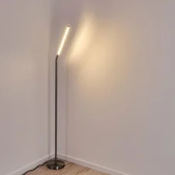hofstein Lampadaire Deje LED Nickel mat, 1 lumière