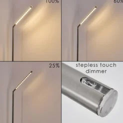 hofstein Lampadaire Deje LED Nickel mat, 1 lumière