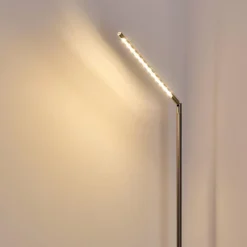 hofstein Lampadaire Deje LED Nickel mat, 1 lumière