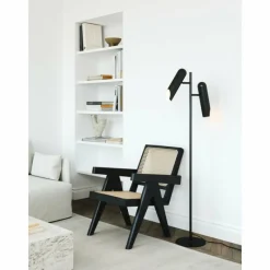 Design For The People by Nordlux Lampadaire ROCHELLE Noir, 2 lumières* Lampadaires Et Lampes Sur Pied