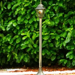 Luminaires Rustiques-hofstein Lampadaire d'extérieur Antibes Brun doré, 1 lumière