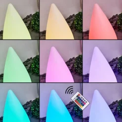 hofstein Lampadaire d'extérieur Bouilli LED Blanc, 1 lumière, Télécommandes, Changeur de couleurs