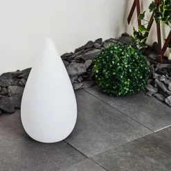 hofstein Lampadaire d'extérieur Bouilli LED Blanc, 1 lumière, Télécommandes, Changeur de couleurs