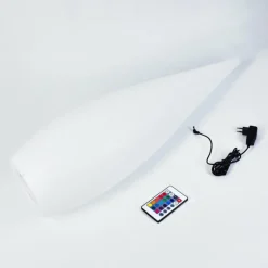 hofstein Lampadaire d'extérieur Bouilli LED Blanc, 1 lumière, Télécommandes, Changeur de couleurs