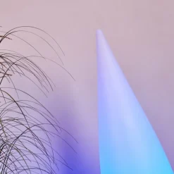 hofstein Lampadaire d'extérieur Bouilli LED Blanc, 1 lumière, Télécommandes, Changeur de couleurs