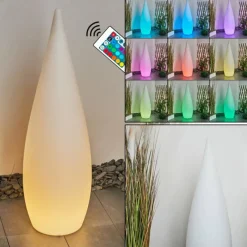 hofstein Lampadaire d'extérieur Bouilli LED Blanc, 1 lumière, Télécommandes, Changeur de couleurs