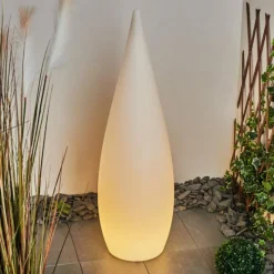 hofstein Lampadaire d'extérieur Bouilli LED Blanc, 1 lumière, Télécommandes, Changeur de couleurs